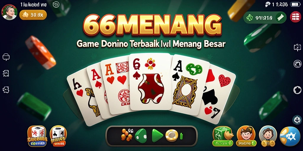 Tampilan gameplay menarik dari 66MENANG dalam aksi bermain domino.