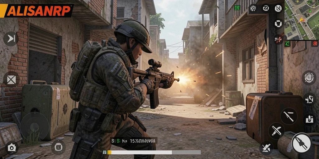 Gameplay ALISANRP yang intens dalam suasana TPS yang mendebarkan.