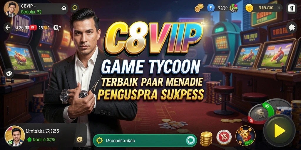 Tampilan gameplay C8VIP yang mendebarkan dalam mengelola bisnis.