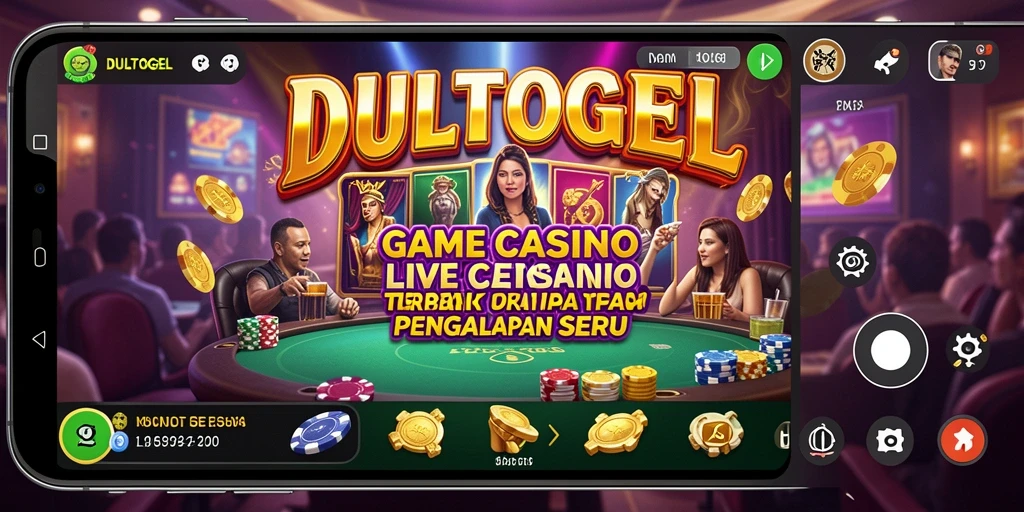Screenshot gameplay DULTOGEL menampilkan momen seru bermain Live Casino.