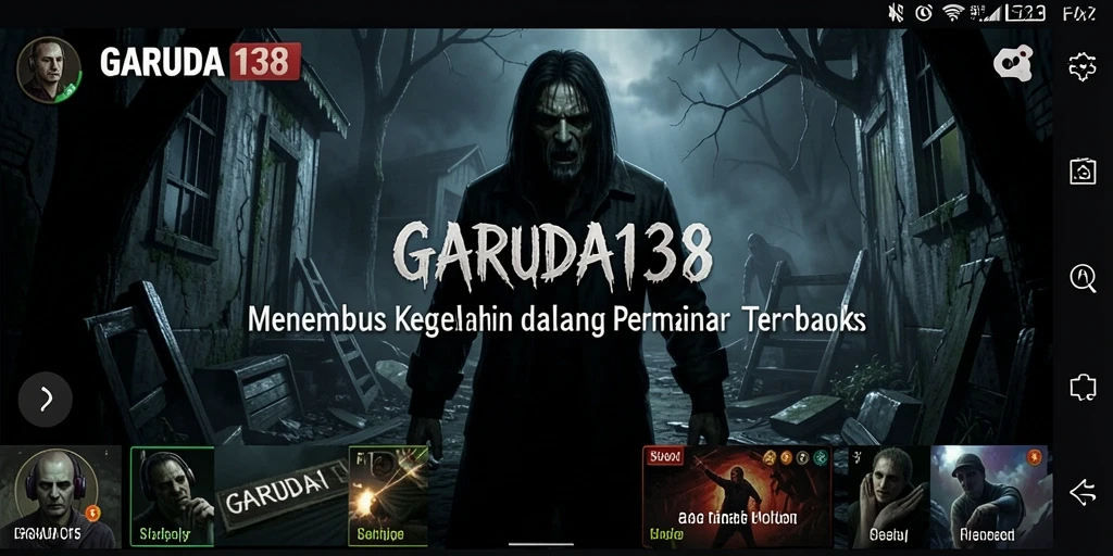 Tampilan gameplay menakutkan dengan atmosfer horor yang mencekam.