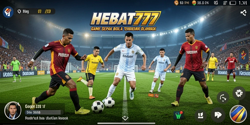 Tampilan menarik dari game sepak bola HEBAT777 saat pertandingan berlangsung.