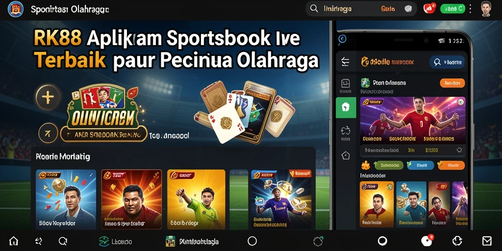 Tampilan layar utama RK88 dengan pilihan taruhan olahraga.