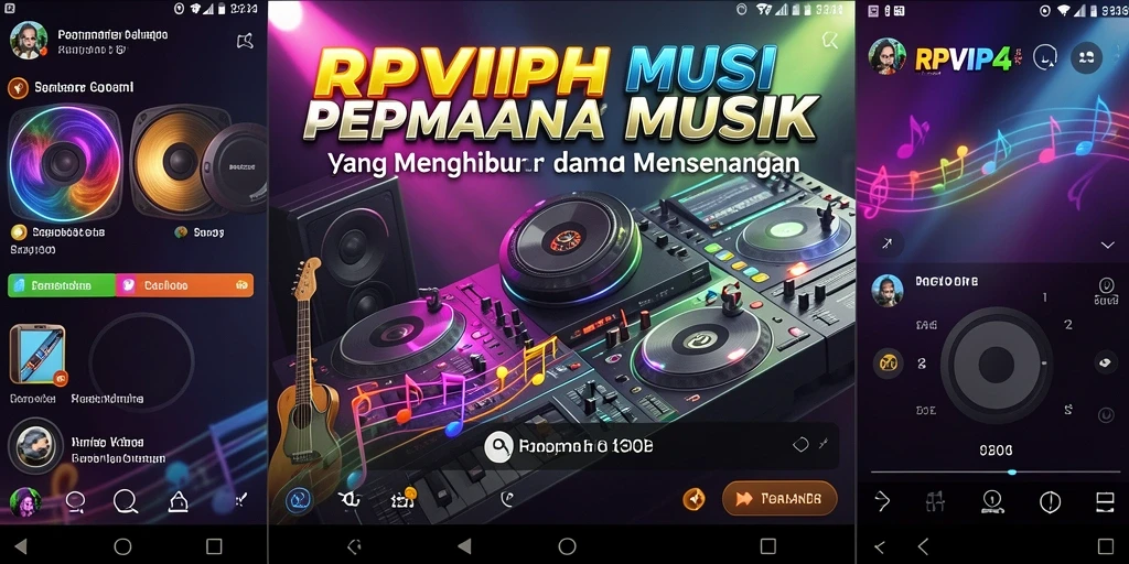Tampilan screenshot RPVIP4 yang menunjukkan gameplay musik yang interaktif.