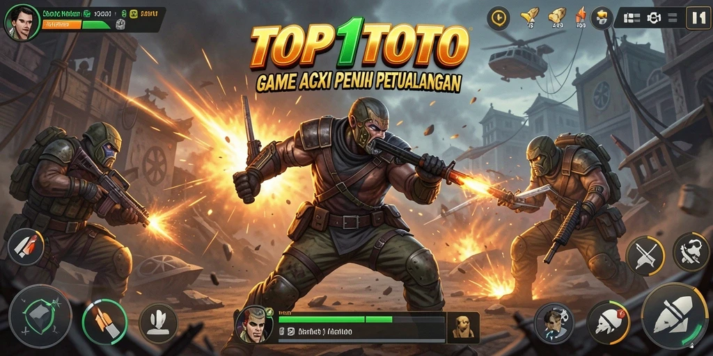 Tangkapan layar gameplay TOP1TOTO yang menunjukkan aksi seru dan intens.